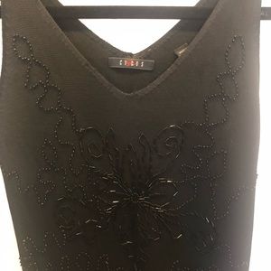 Cyrus beaded black cocktail dress